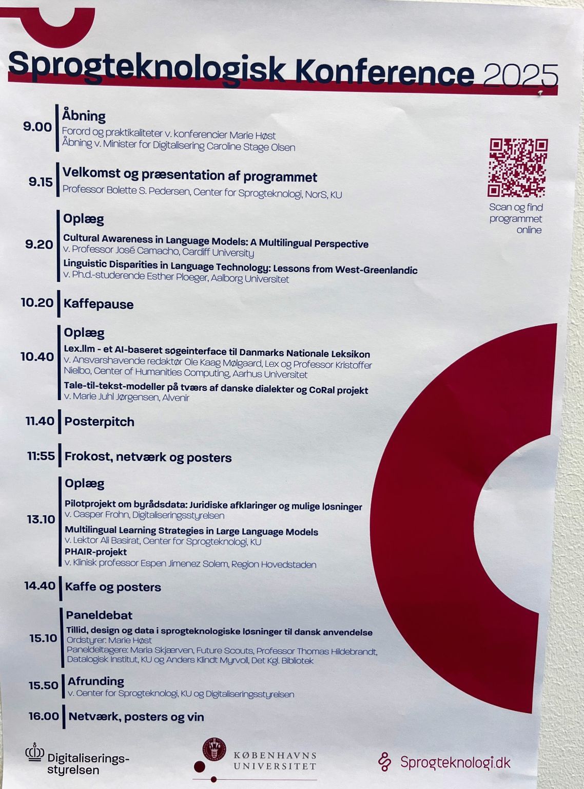 >Billede til Jeg var i går til Sprogteknologisk Konference 2025, arrangeret af...